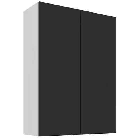 Kuchynské skrinky visiace Kuchynská skrinka Aria-Bl/Wh Anti Fingerprint 80g-108 2f