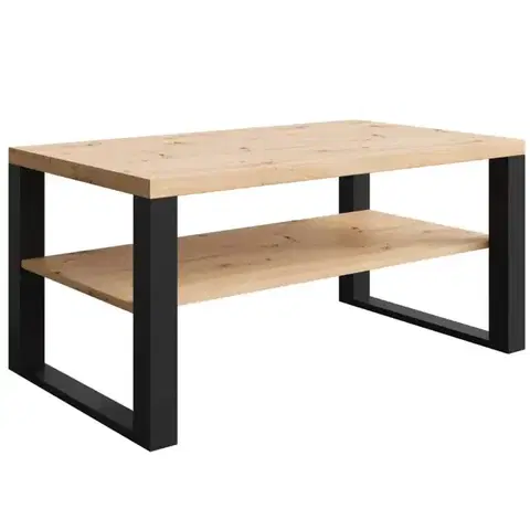 Konferenčné stolíky s úložným priestorom Konferenčný Stolík Mona 1050+Polička artisan/čierna