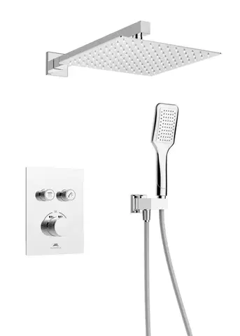 Kúpeľňové batérie Rubineta - THERMO-2F-OLO (SQ), termostatický podomietkový set, 2-cestná (s príslušenstvom) OLBA625055