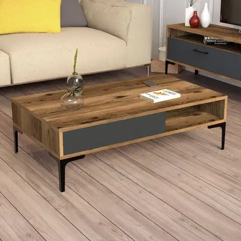 Konferenčné stolíky Konferenčný stolík Istanbul - Walnut, Anthracite
