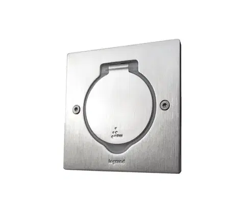 Predlžovacie káble Legrand 89700 - Rámik pre podlahovú zásuvku PLATINUM 2M IP44 nerez 89700