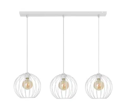 Svietidlá  Luster na lanku MERCURE 3xE27/15W/230V biela W-L 1388/3 WT