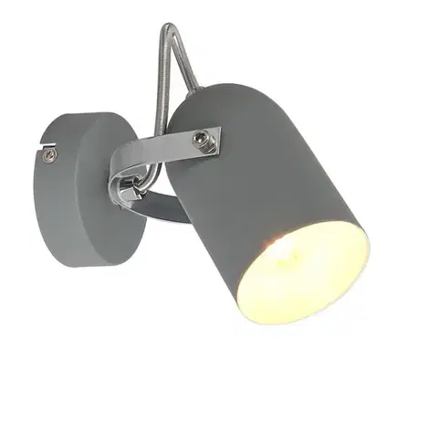 Nástenné svetlá Nástenná lampa 1X40W E14 sivá GRAY