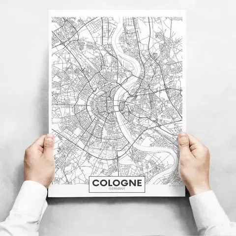 Moderné obrazy Obrazy na stenu - Map Of Cologne II