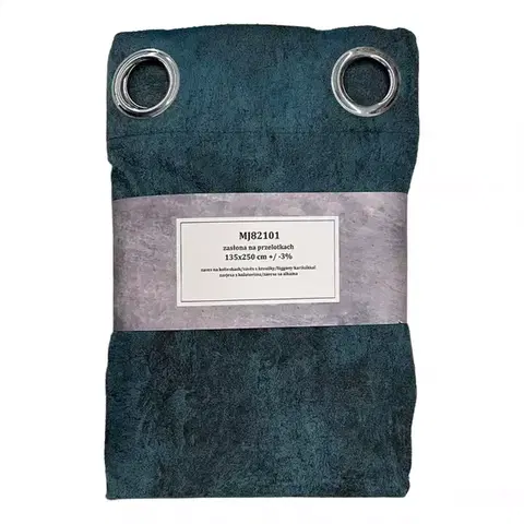Závesy do spálne Záves na priechodkách  MJ82101/14 135x250 morská