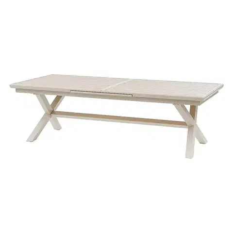 Stolčeky DEOKORK Hliníkový stôl BERGAMO 250/330 cm (efekt dreva)