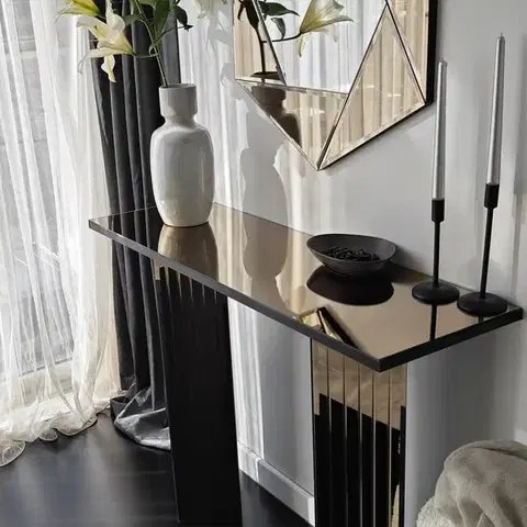 Konzolové stolíky Komoda Dresser 2B - Bronze