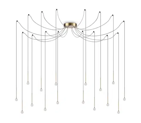 Svietidlá Ideal Lux - LED luster na lankách LUCCIOLA 16xLED/16W/230V CRI 90 pavúk mosadz 284019