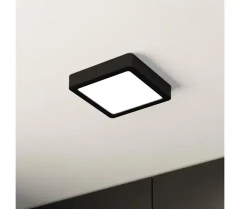 Svietidlá Eglo 900643 - LED kúpeľňové stropné svietidlo FUEVA LED/11W/230V IP44 čierne 900643