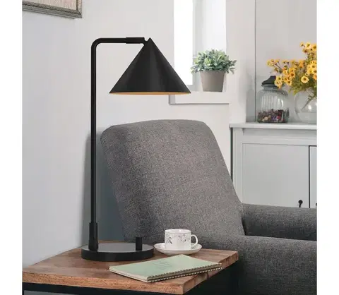 Lampy Elstead Alora Mood ALM-REMYCK-TL-BK - Stolná lampa REMYCK 1xE27/60W/230V čierna ALM-REMYCK-TL-BK