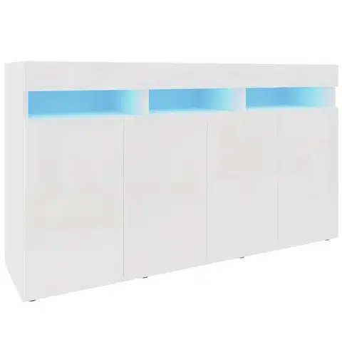 Komody do spálne Komoda Izumi 140 WH biela mat/lesk