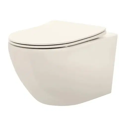 Sanitárna keramika Závesná WC misa Carlo Mini Rimless Ecru