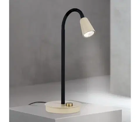 Lampy Orion - Stmievateľná flexibilná stolová lampa DOTTY 1xGU10/10W/230V béžová/čierna LA 4-1235/1 khaki