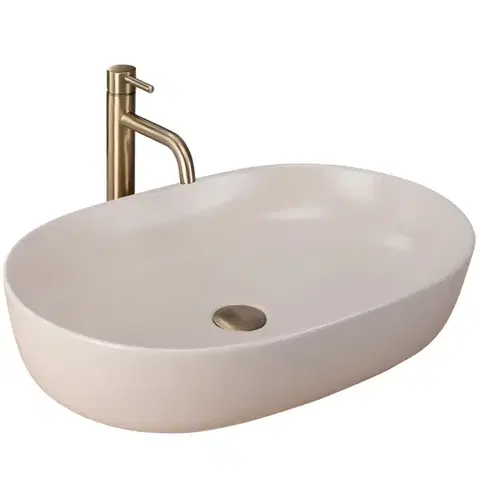 Umývadlá REA - Umývadlo na dosku CLEO 61 BEIGE MATT REA-U9655