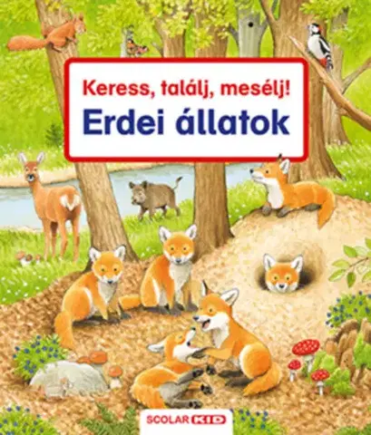 Leporelá, krabičky, puzzle knihy Keress, találj, mesélj! Erdei állatok - Susanne Gernhäuser