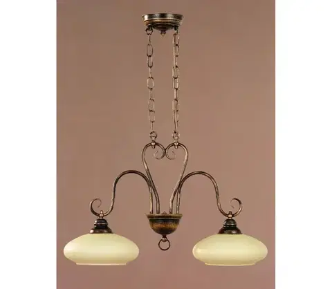 Svietidlá Jupiter 390 - BO-2 - Luster závesný reťaz BOLERO 2xE27/60W/230V 390