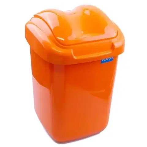 Koše odpadkové PLAFOR - Kôš odpadkový 15l FALA s výklopným vekom orange