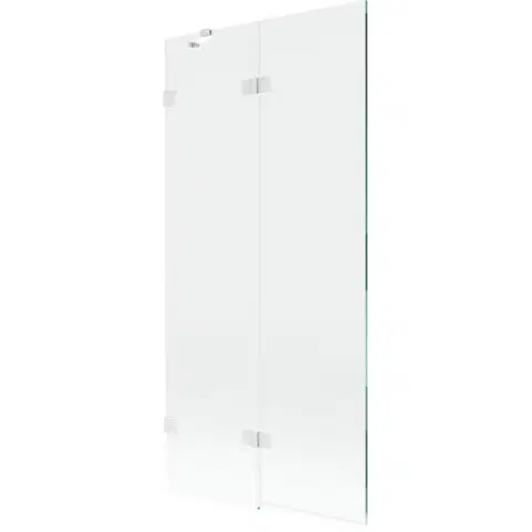 Sprchové dvere MEXEN/S - Lunar vaňová zástena 2-krídlová ľavá 90 x 150, transparent, biela 897-090-100-20-00-L