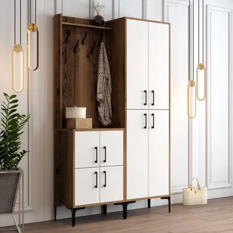 Predsieňové steny Predsieňová stena Berlin BA - Walnut, White