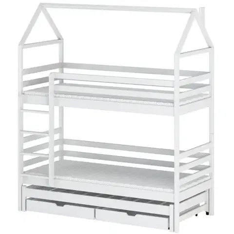 Poschodové postele Posteľ Domček Dalia 80x160 biela