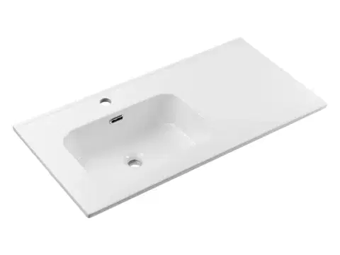 Umývadlá ArtCom Keramické umývadlo GO2 90 L | biely lesk 90 cm