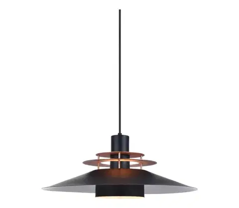 Svietidlá Halo Design 744503 - Luster na lanku RIVOLI 1xE27/40W/230V priemer 50 cm čierna/medená 744503