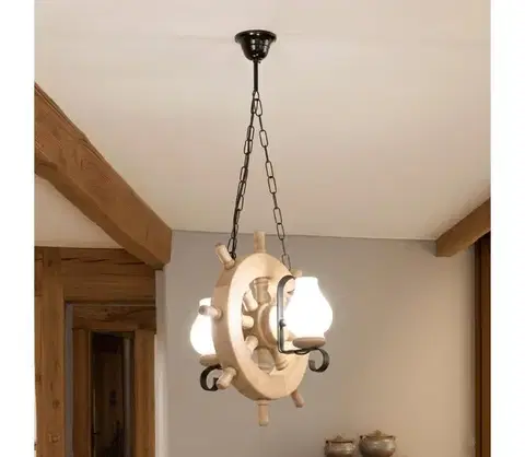 Svietidlá BRILAGI - Luster na reťazi TIMONA 2xE14/40W/230V dub EX-01098