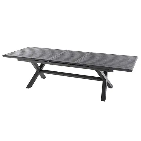 Stolčeky DEOKORK Hliníkový stôl BERGAMO I. 220/279 cm (antracit)