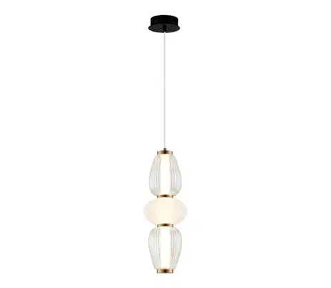 Svietidlá Viokef Lighting Závesný LED luster na lankách SHINY LED/17W/230V biela/zlatá 4303900