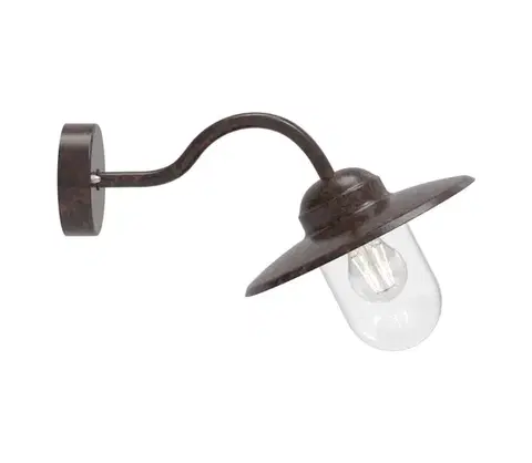 Svietidlá Nordlux - Vonkajšia nástenná lampa LUXEMBOURG 1xE27/60W/230V IP54 hnedá/patina 22671009