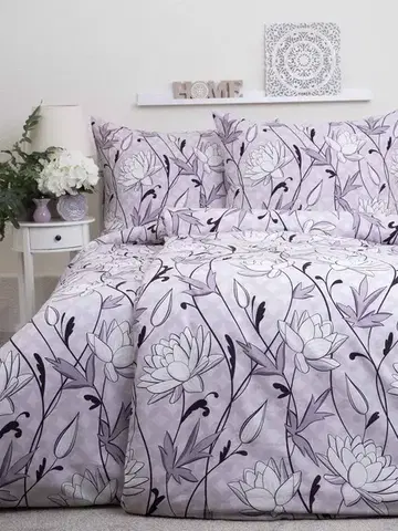 Obliečky MKLozkoviny.sk Bavlnené obliečky Renforcé – Pivonka - 140 × 200 cm - 70 x 90 cm