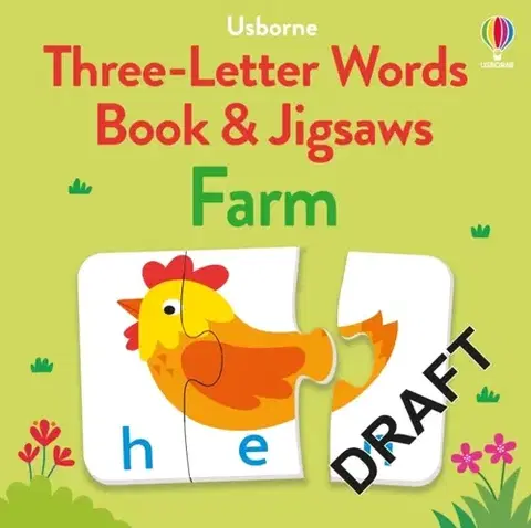 Leporelá, krabičky, puzzle knihy First Words Jigsaw Book: Farm - Kate Nolan