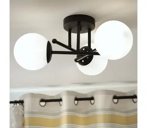 Svietidlá Brilagi - Prisadený luster MALIVA 3xE14/15W/230V čierna/biela LM-3.220/CZARNY/BIAŁY