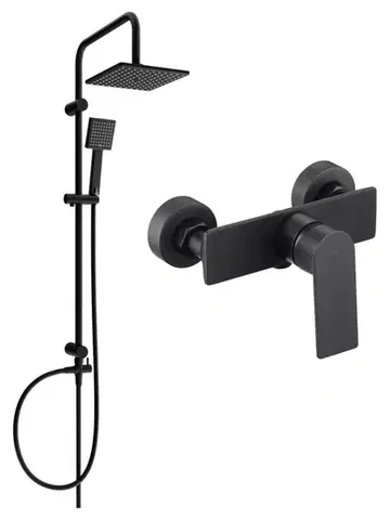 Sprchy a sprchové panely MEXEN/S - Tord sprchový stĺp vrátane sprchovej batérie Alexa, čierna 71240200-70