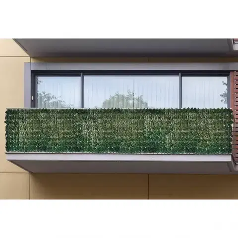 Balkónové zásteny a tieniace siete Zástena umelé listy 100cm x 300cm
