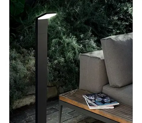 Záhradné lampy Ideal Lux- LED Vonkajšia lampa STYLE LED/8,5W/230V 4000K 100 cm CRI 90 IP54 čierna 322216