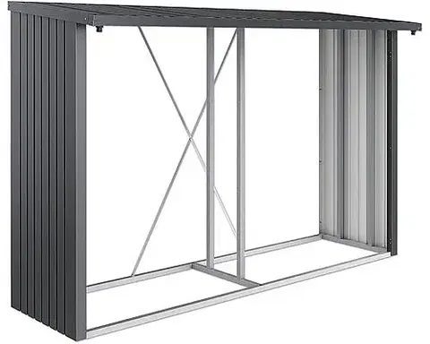 Drevníky Biohort Drevník BIOHORT Woodstock 300,7 x 102 x 199 cm (tmavo šedá metalíza)