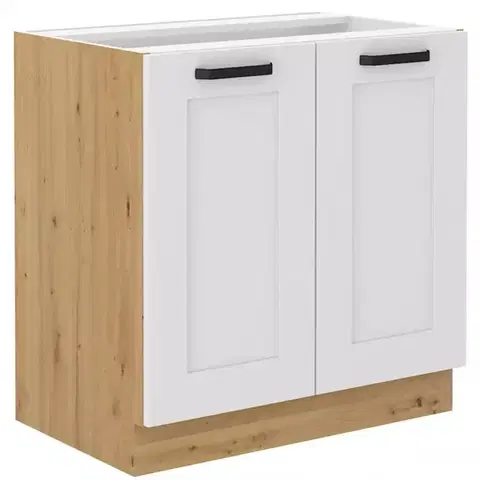 Kuchynské skrinky stojace Kuchynská skrinka LUNA biely mat/artisan 80d 2f bb