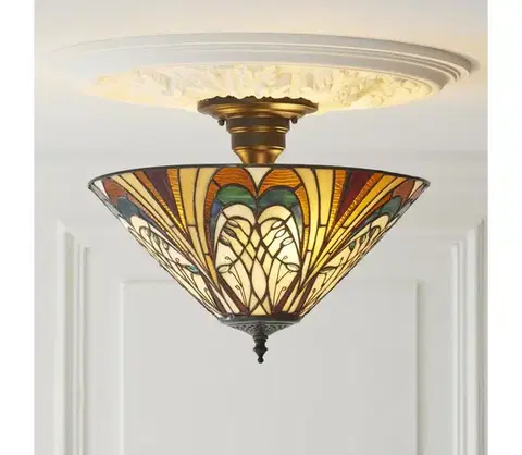 Svietidlá Endon 111905 - Prisadený luster Tiffany HECTOR 3xE27/10W/230V, priemer 40 cm 111905