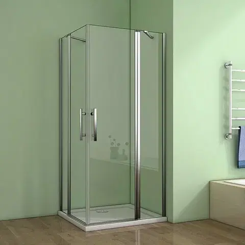 Sprchovacie kúty H K - Sprchovací kút MELODY A2 100cm s dvoma jednokrídlovými dverami s pevnou stenou SE-MELODYA2100