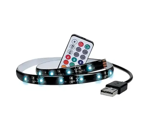 LED osvetlenie LED RGB pásek pro TV, 2x 50cm, USB, vypínač, dálkový ovladač WM504 