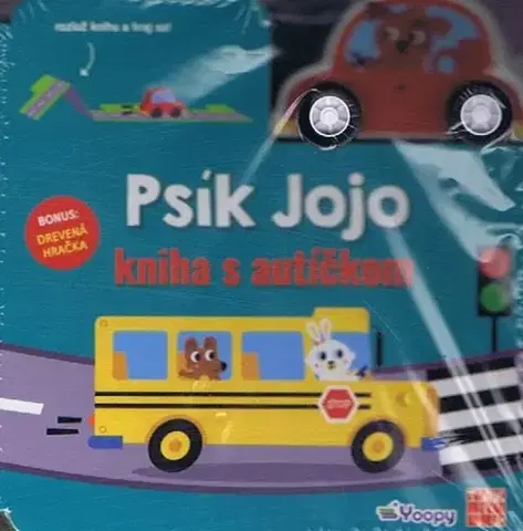 Leporelá, krabičky, puzzle knihy Psík Jojo - kniha s autíčkom