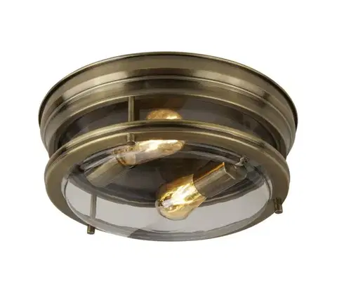 Svietidlá Searchlight 5182AB - Stropné svietidlo EDINBURGH I 2xE27/40W/230V bronzová 5182AB