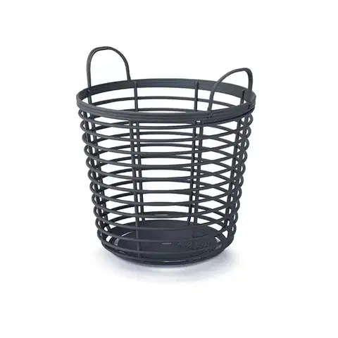 Úložné boxy NABBI IKPIR380 plastový univerzálny kôš s úchytkami 38 cm antracit
