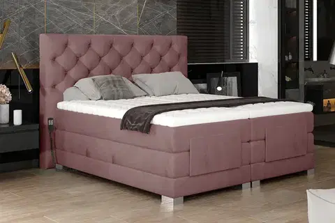 Manželské postele CEDRIK 14 polohovacia posteľ 180x200, Mat Velvet 63