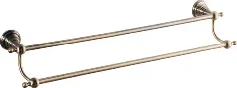 Držadlá k vani SAPHO - DIAMOND dvojitý držiak uterákov 600, bronz 1318-11