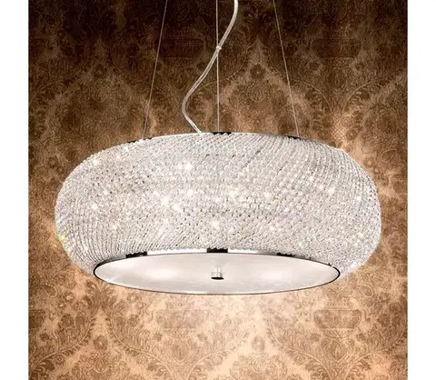 Svietidlá Ideal Lux - Krištáľový luster na lanku PASHA 6xE14/40W/230V pr. 40cm lesklý chróm 082158