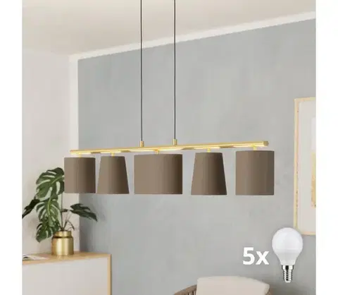Svietidlá Eglo 99487 - Závesný luster ALMEIDA na lanku 5xE14/40W/230V 99487