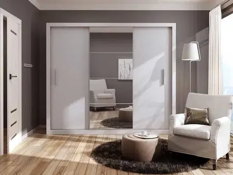 Šatníkové skrine Šatníková skriňa IDEAL 01 biela