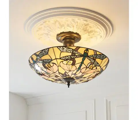 Svietidlá Endon 111892 - Prisadený luster Tiffany ASHTON 3xE27/10W/230V priemer 45 cm 111892
